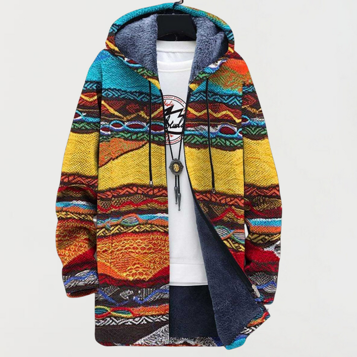 Cardigan with Tribal Art