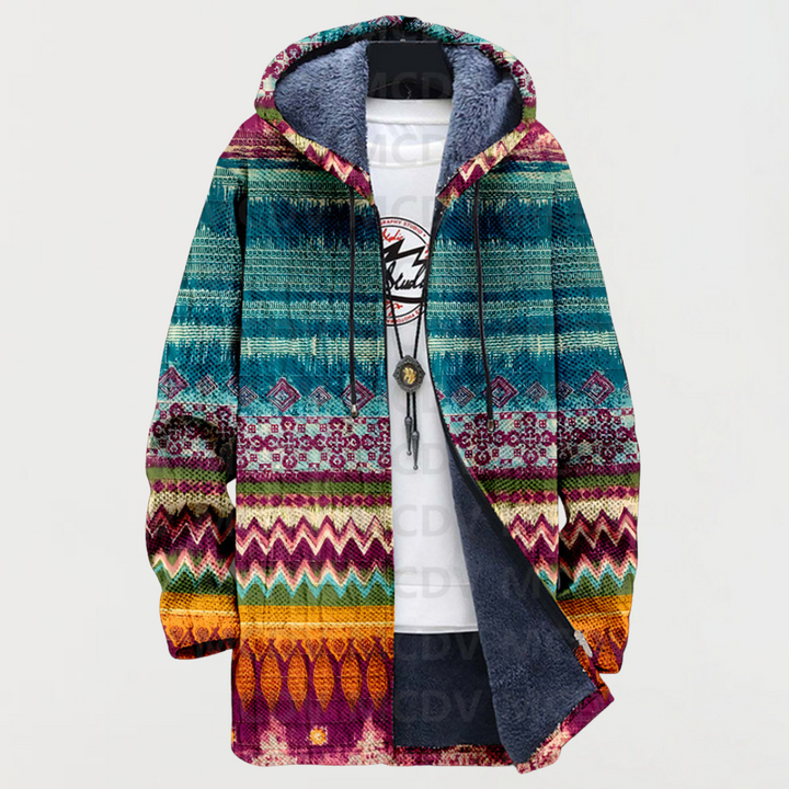 Cardigan with Ethnic Pattern