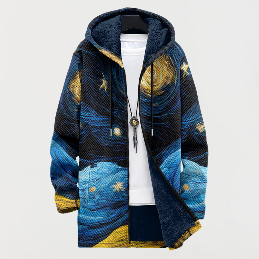 Cardigan with Starry Sky Pattern