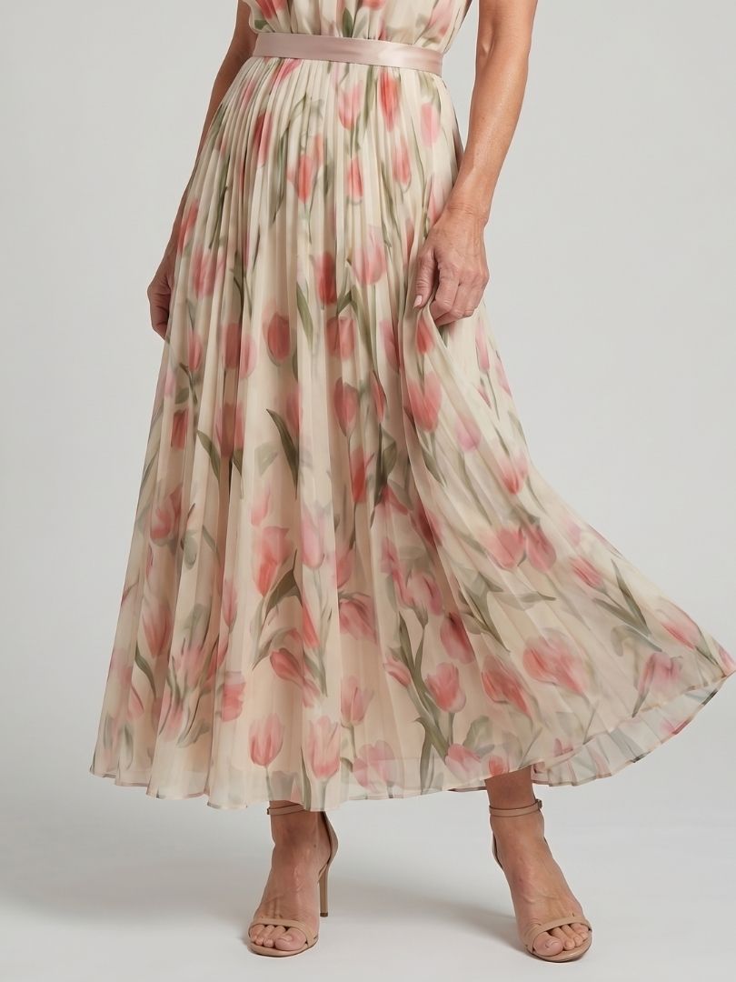 Aurelle Halter Neck Floral Midi Dress