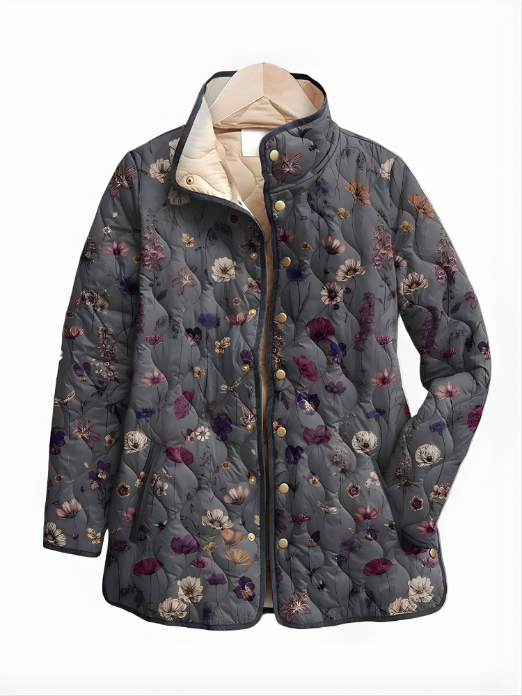 REINA | Quilted Jacket with Vintage Floral Print