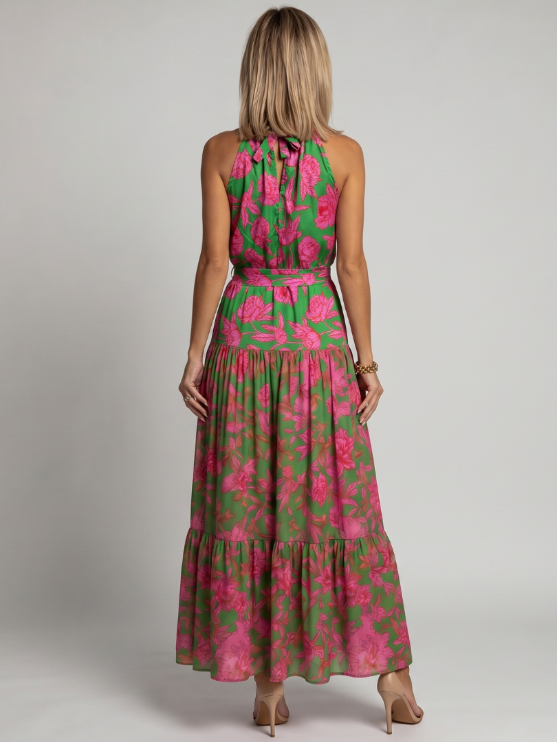 Rowen Draped Halter Midi Dress