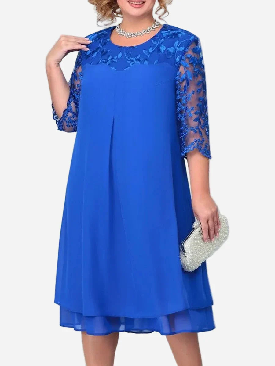 Audriana Elegant Midi Dress