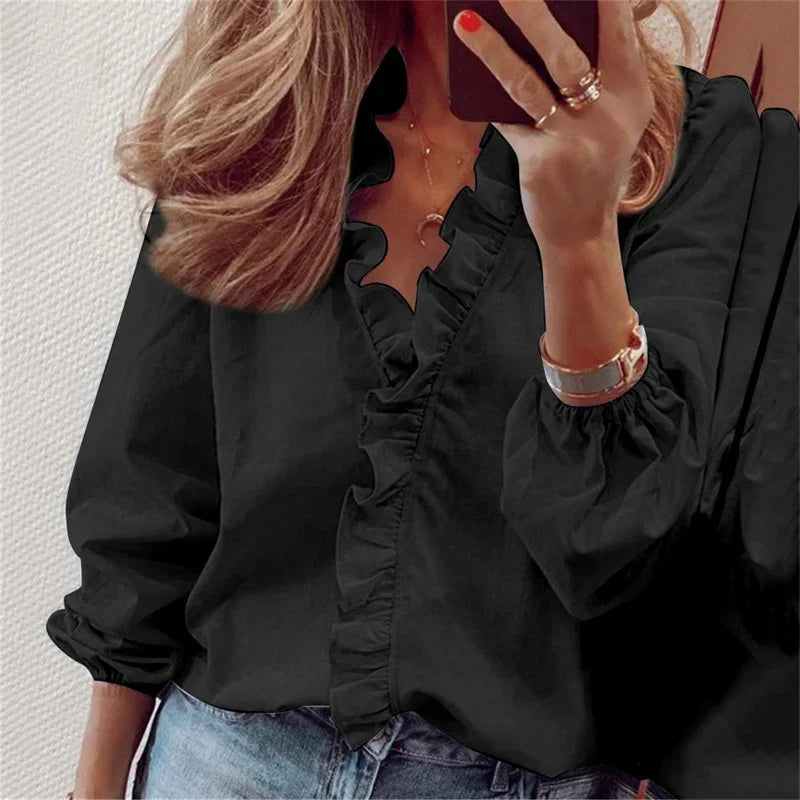 Enola | Feminine Blouse with Playful Ruffles