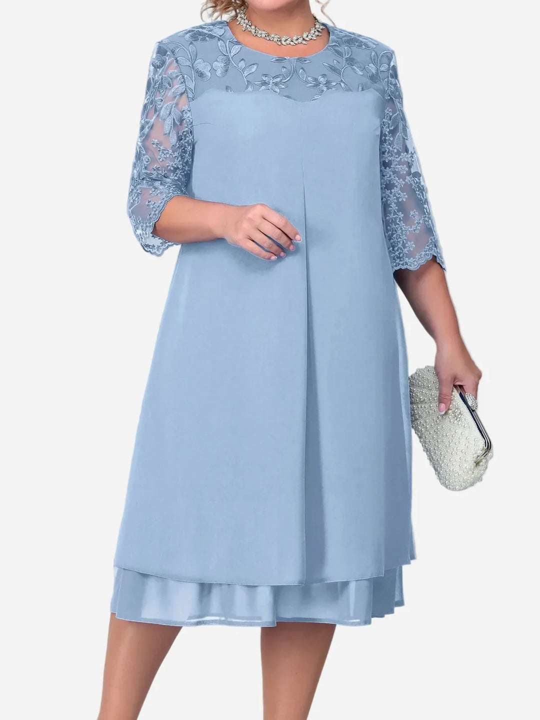 Audriana Elegant Midi Dress