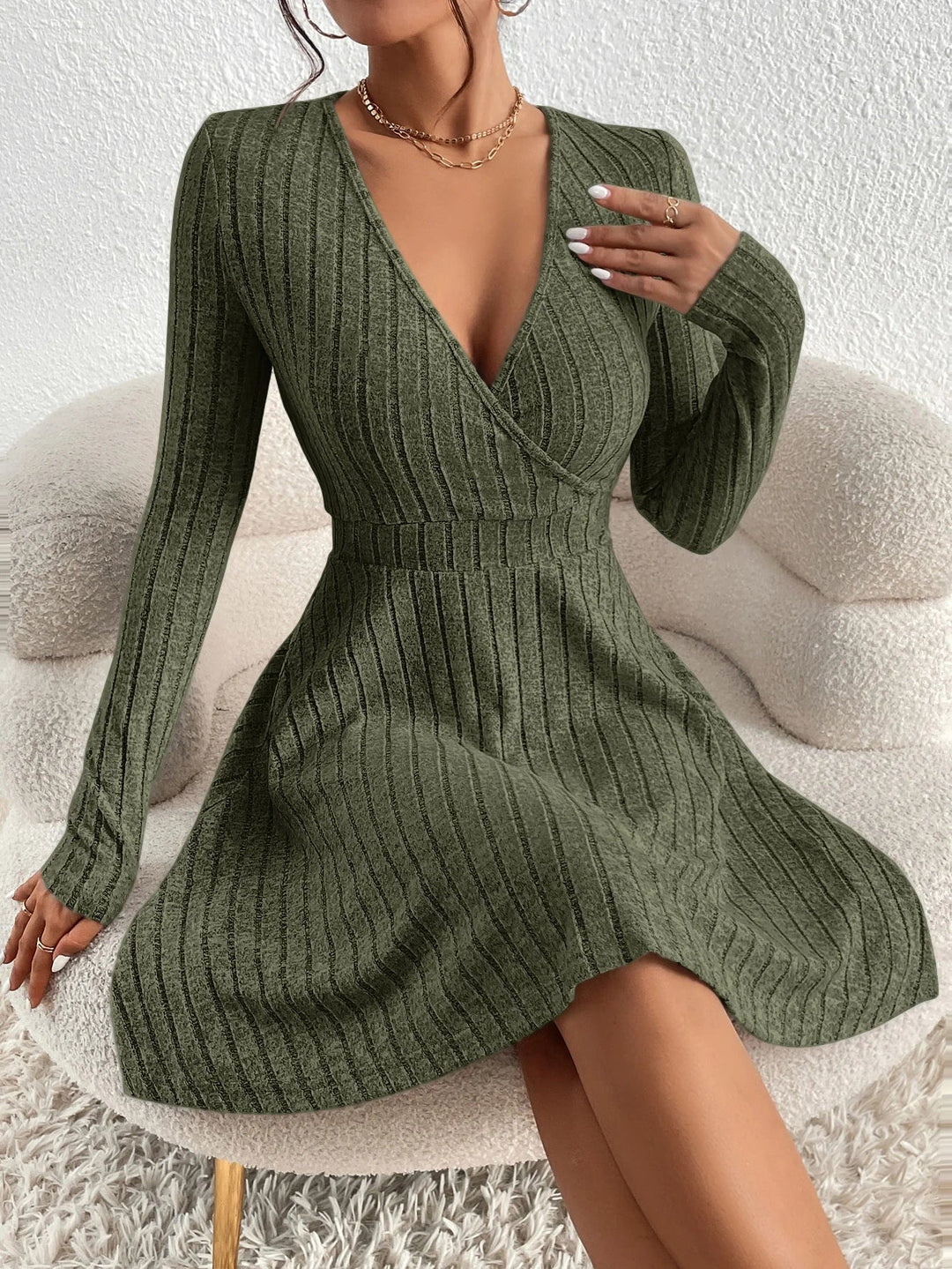 Reese Elegant V-Neck Dress