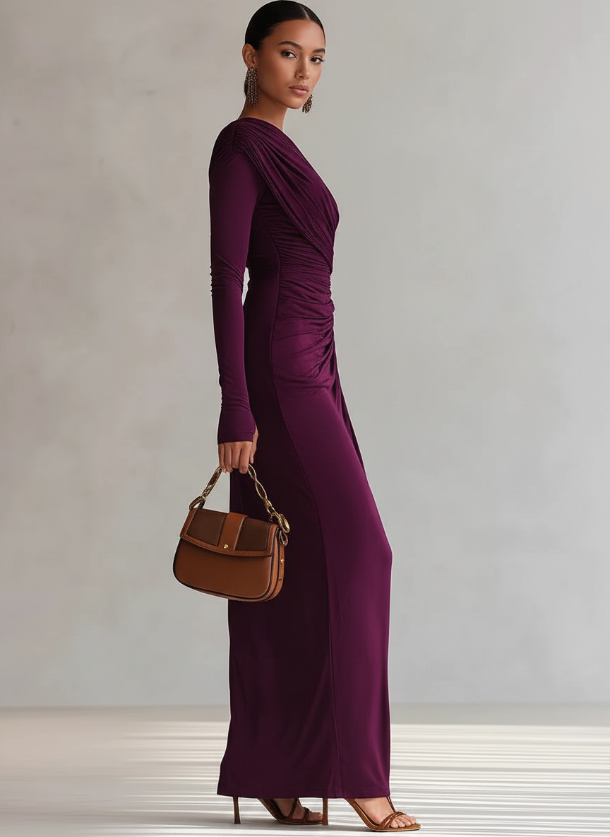 Rhianna Elegant Maxi Dress + Sleeve