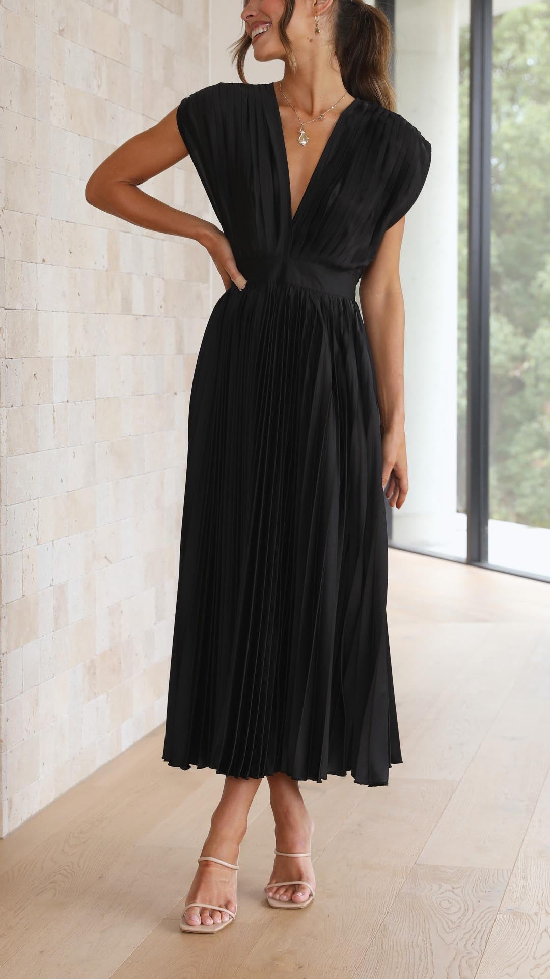 Marla Elegant Pleated Dress
