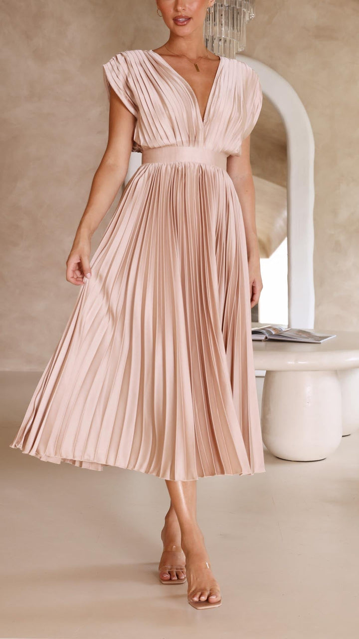 Marla Elegant Pleated Dress