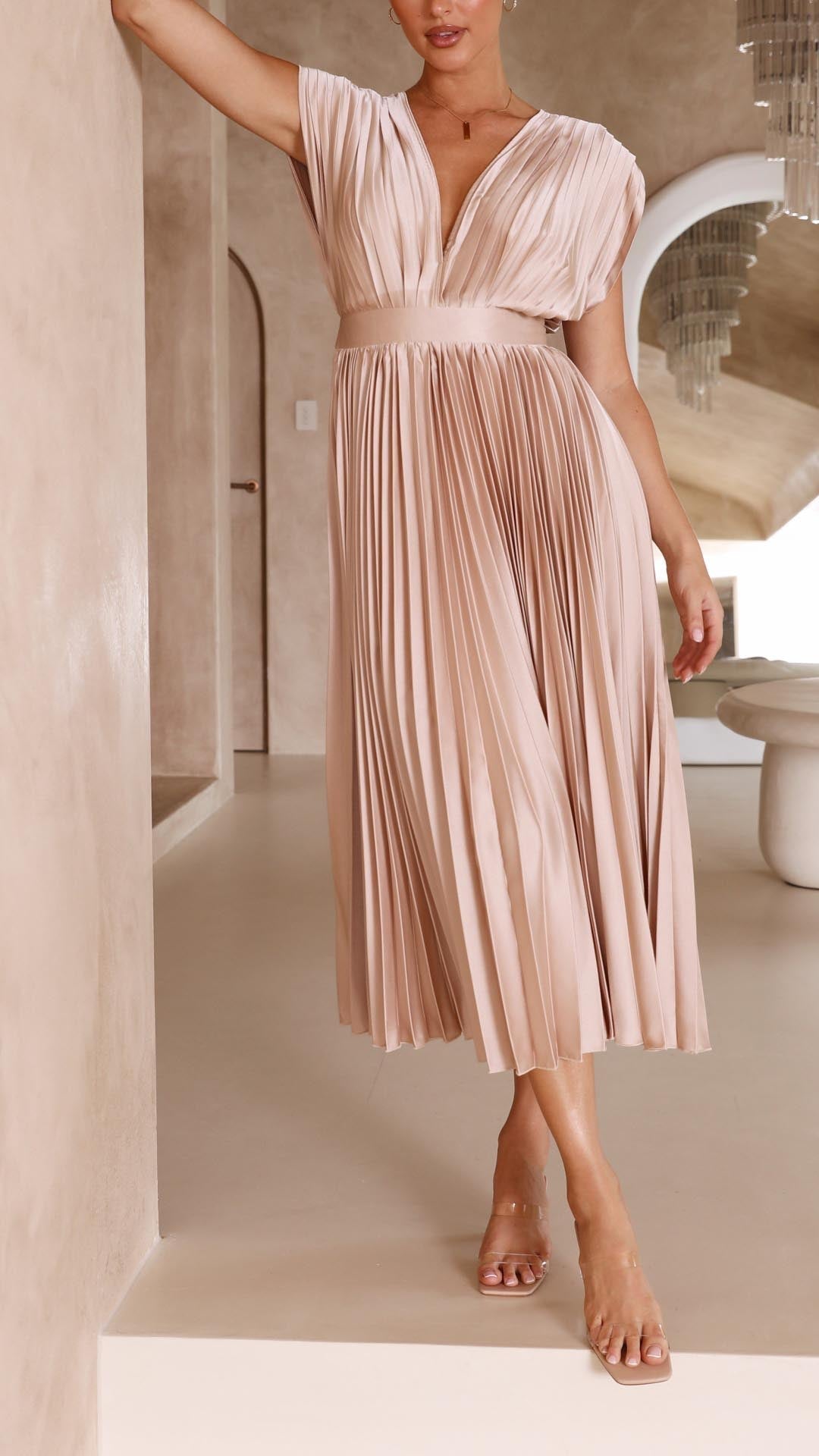 Marla Elegant Pleated Dress