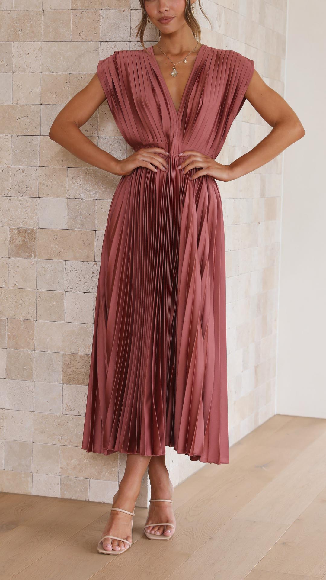 Marla Elegant Pleated Dress