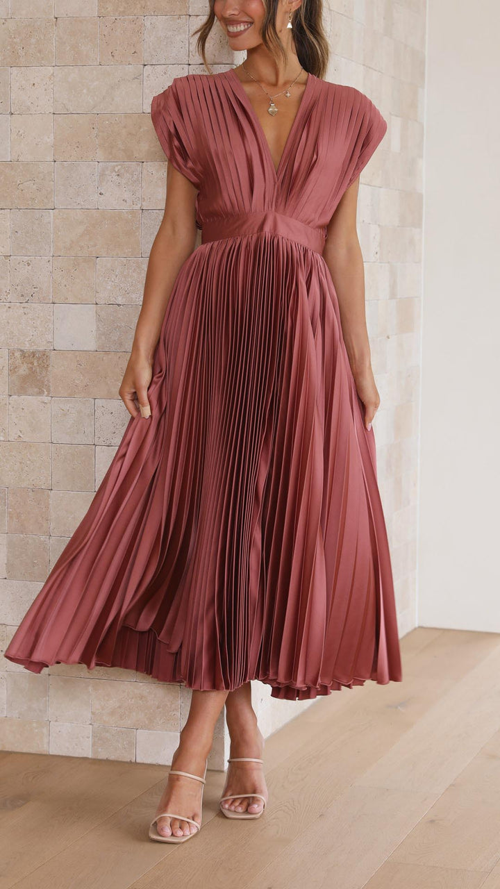 Marla Elegant Pleated Dress