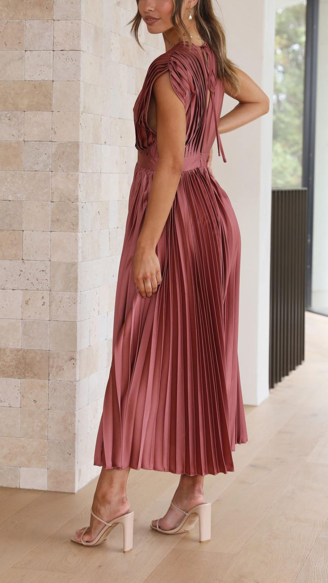 Marla Elegant Pleated Dress