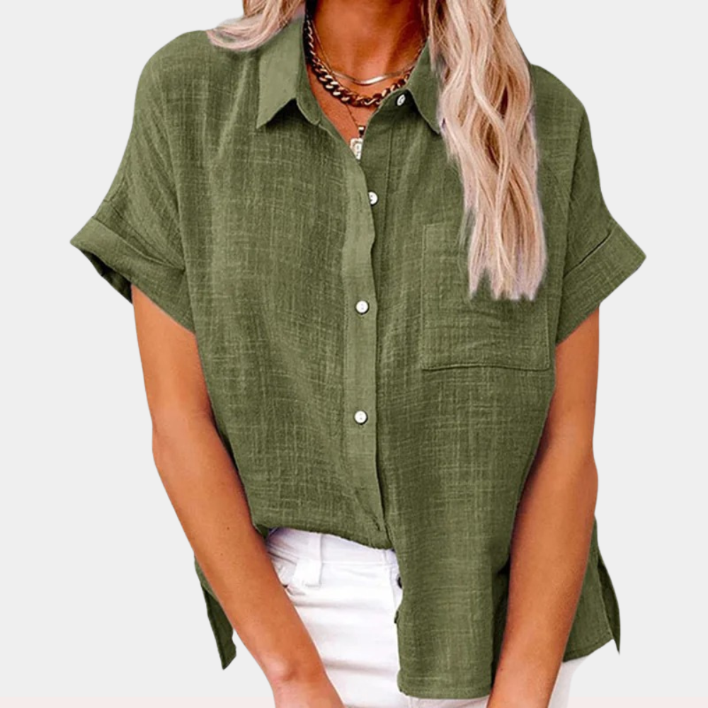 Claudia | Lightweight Shirt with Front Pocket