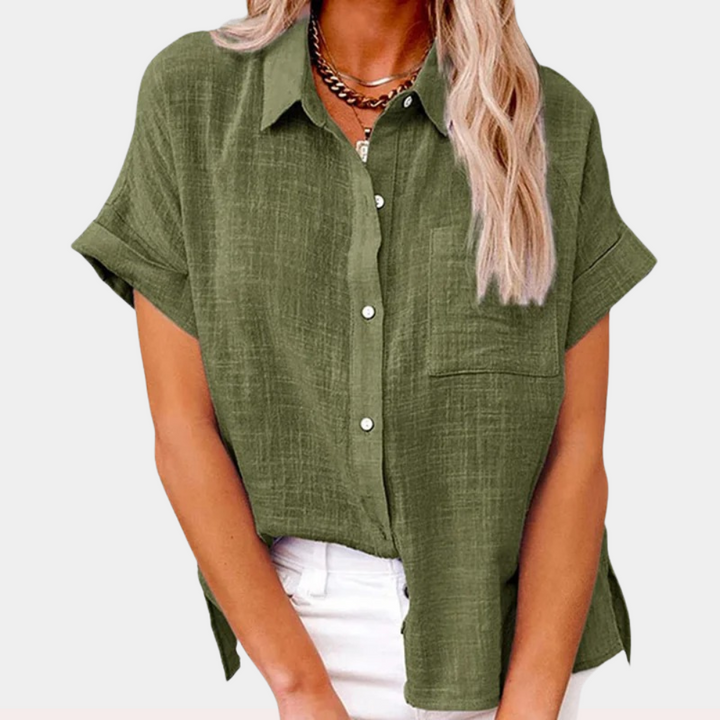 Claudia | Lightweight Shirt with Front Pocket