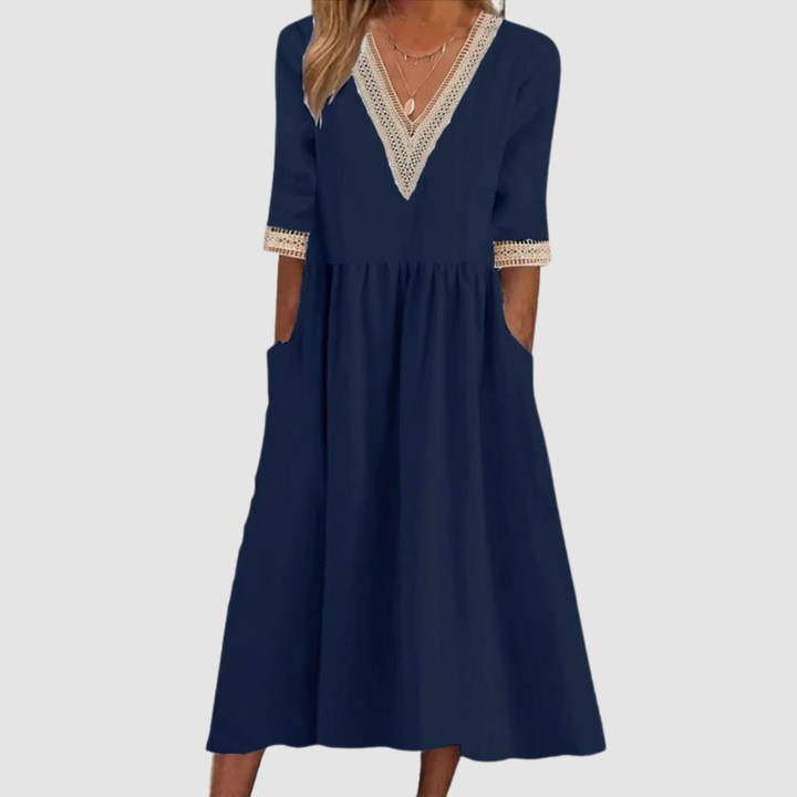 Olena Elegant Mid-Length Dress
