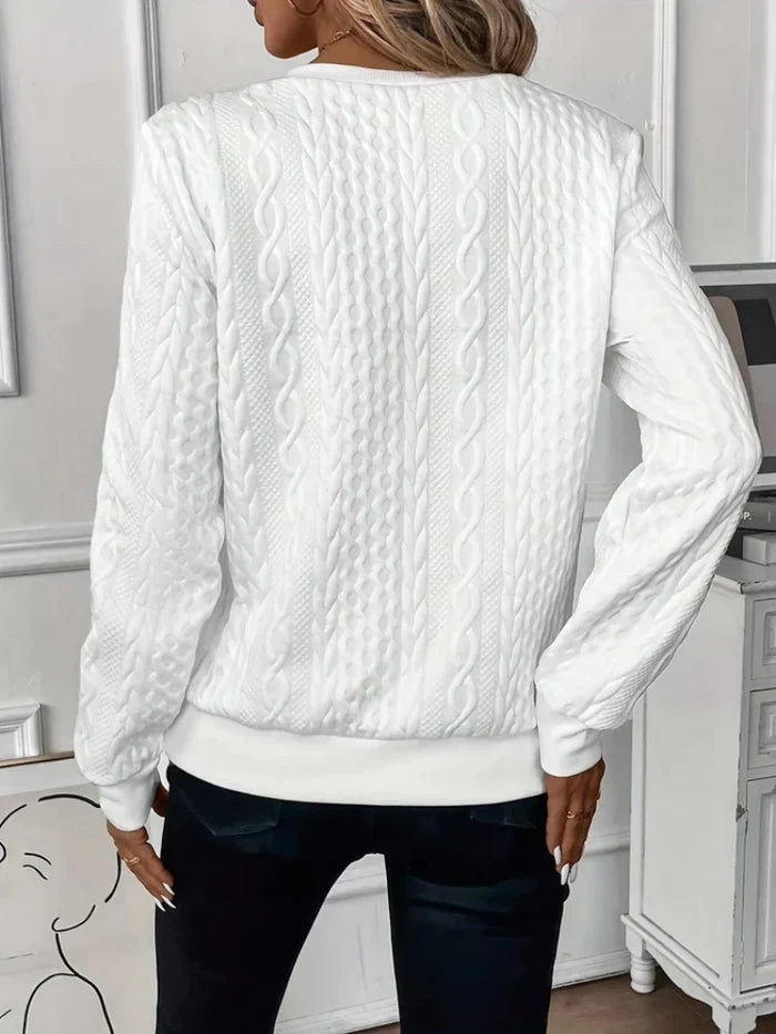 Norabelle | Cable Knit Zip Jumper