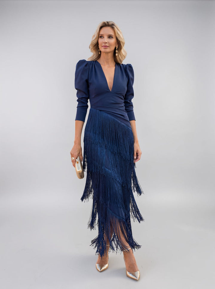 Regina Elegant Fringe Dress