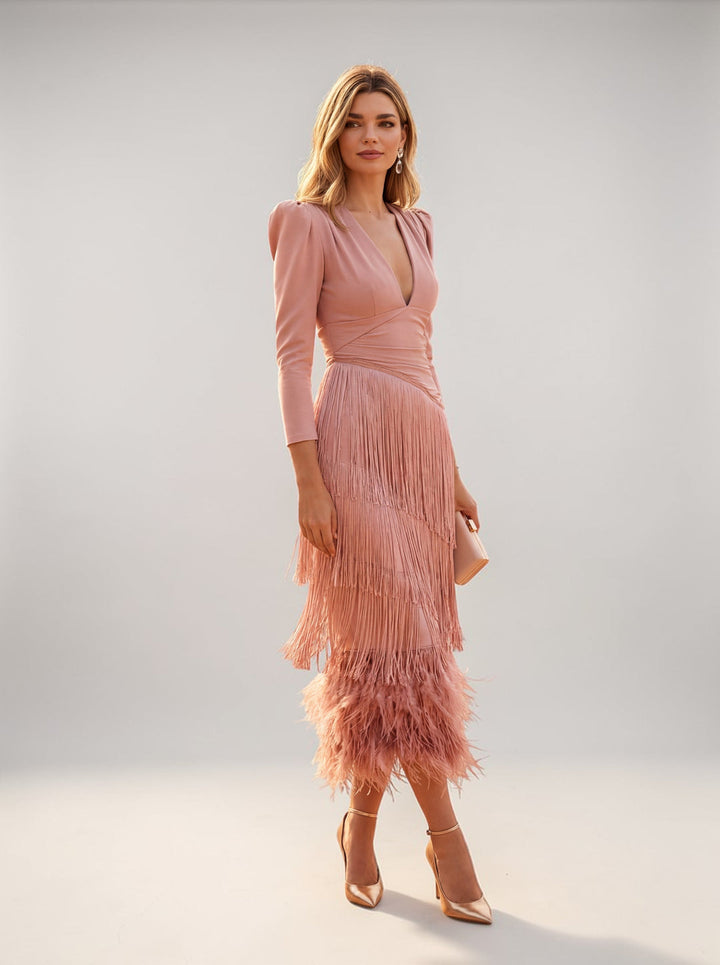Regina Elegant Fringe Dress