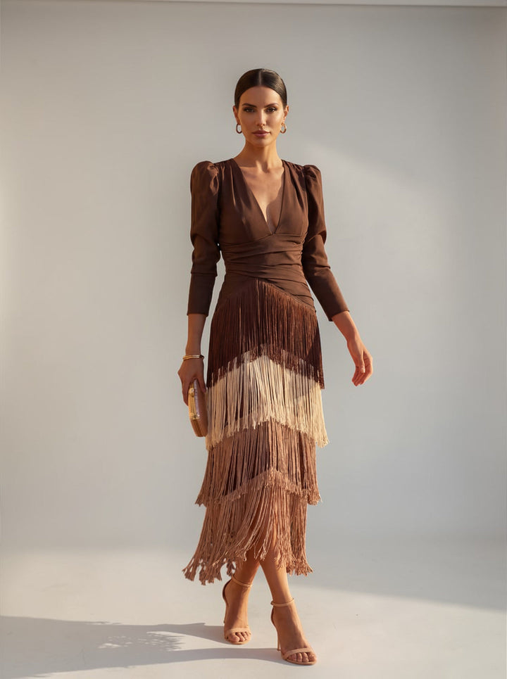 Regina Elegant Fringe Dress