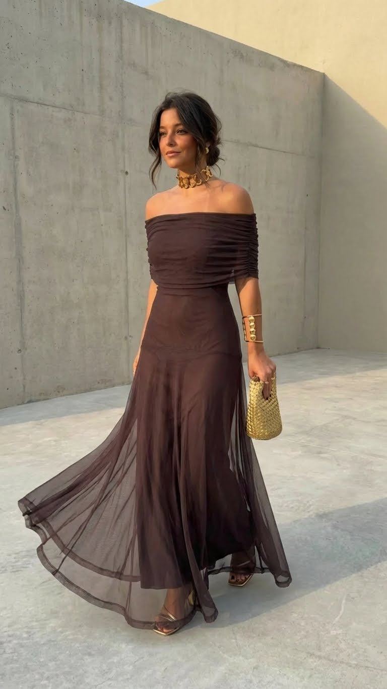 Zella Elegant Off-Shoulder Dress