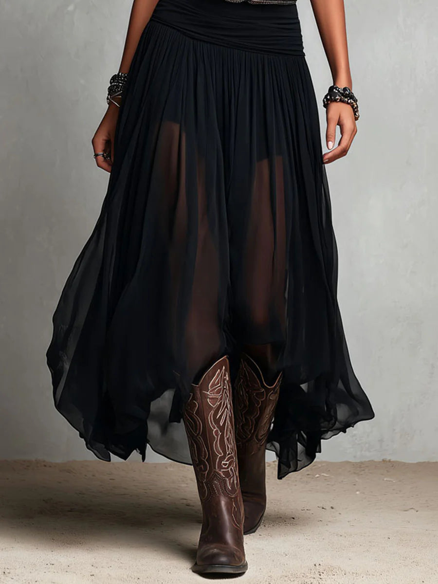 Lyndsay Skirt Maxi Dress with Belt