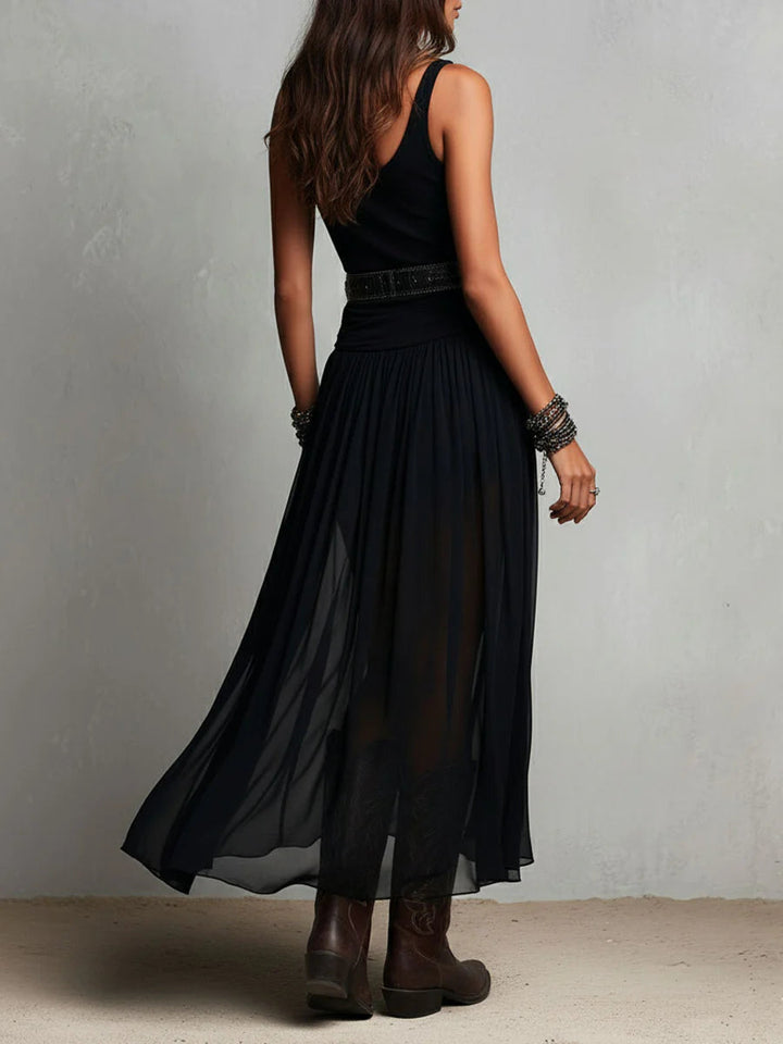 Lyndsay Skirt Maxi Dress with Belt