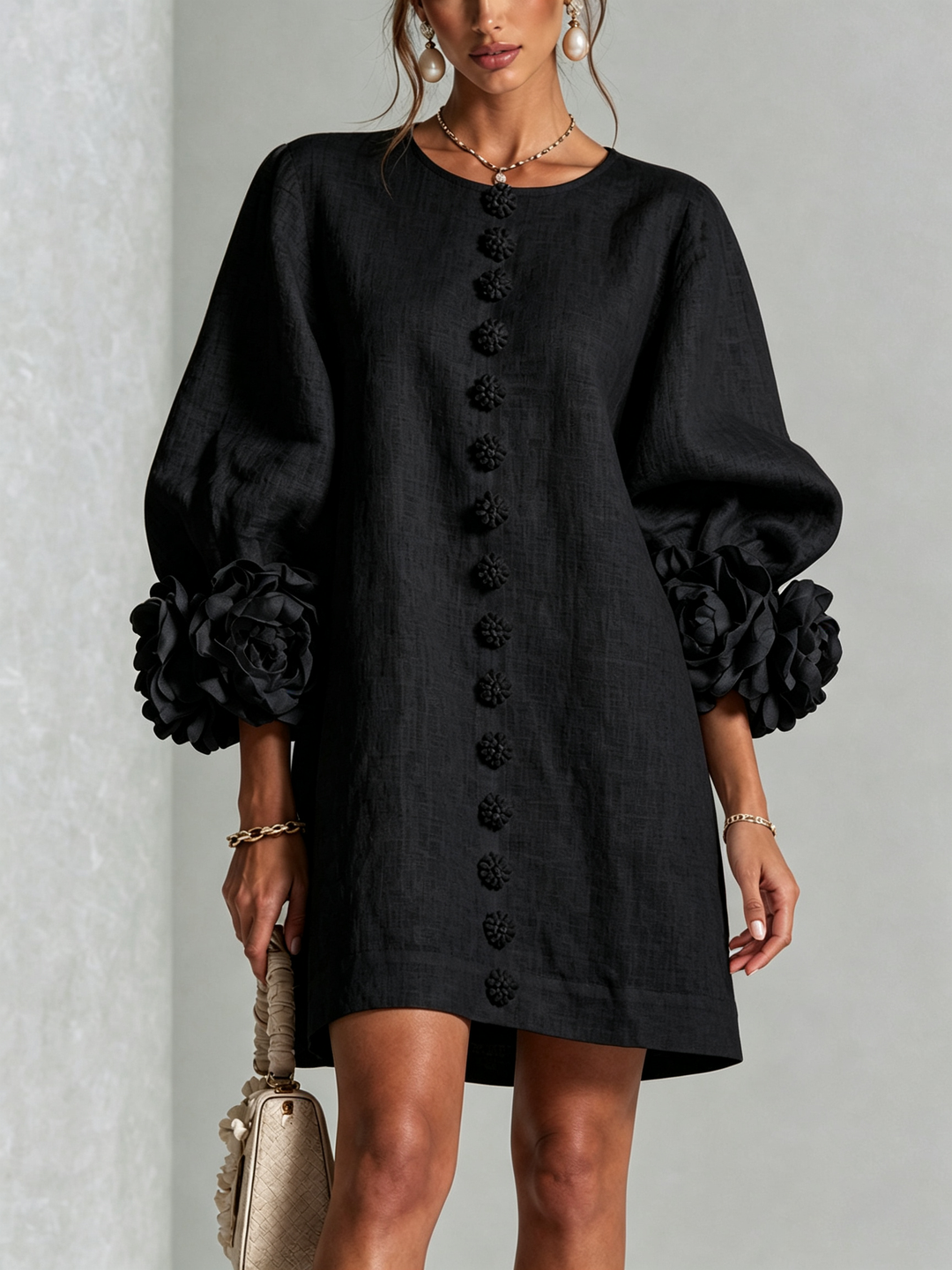 Florence | Floral Button-Down Mini Dress