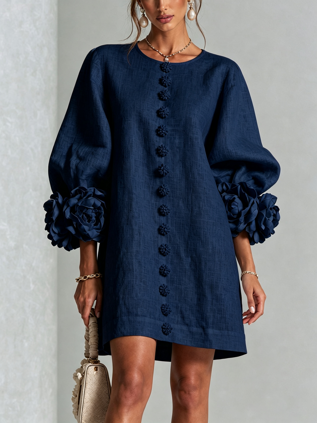Florence | Floral Button-Down Mini Dress