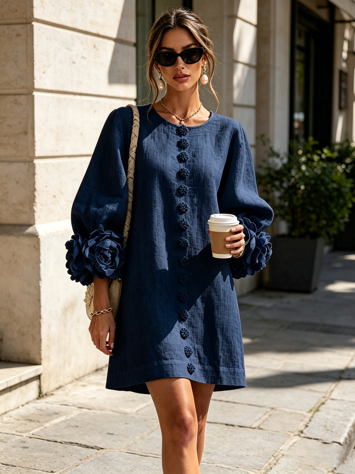 Florence | Floral Button-Down Mini Dress