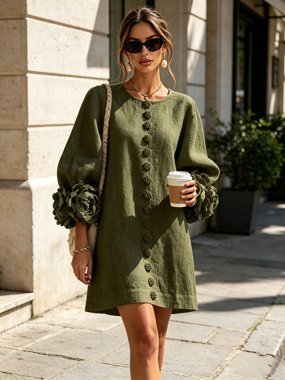 Florence | Floral Button-Down Mini Dress