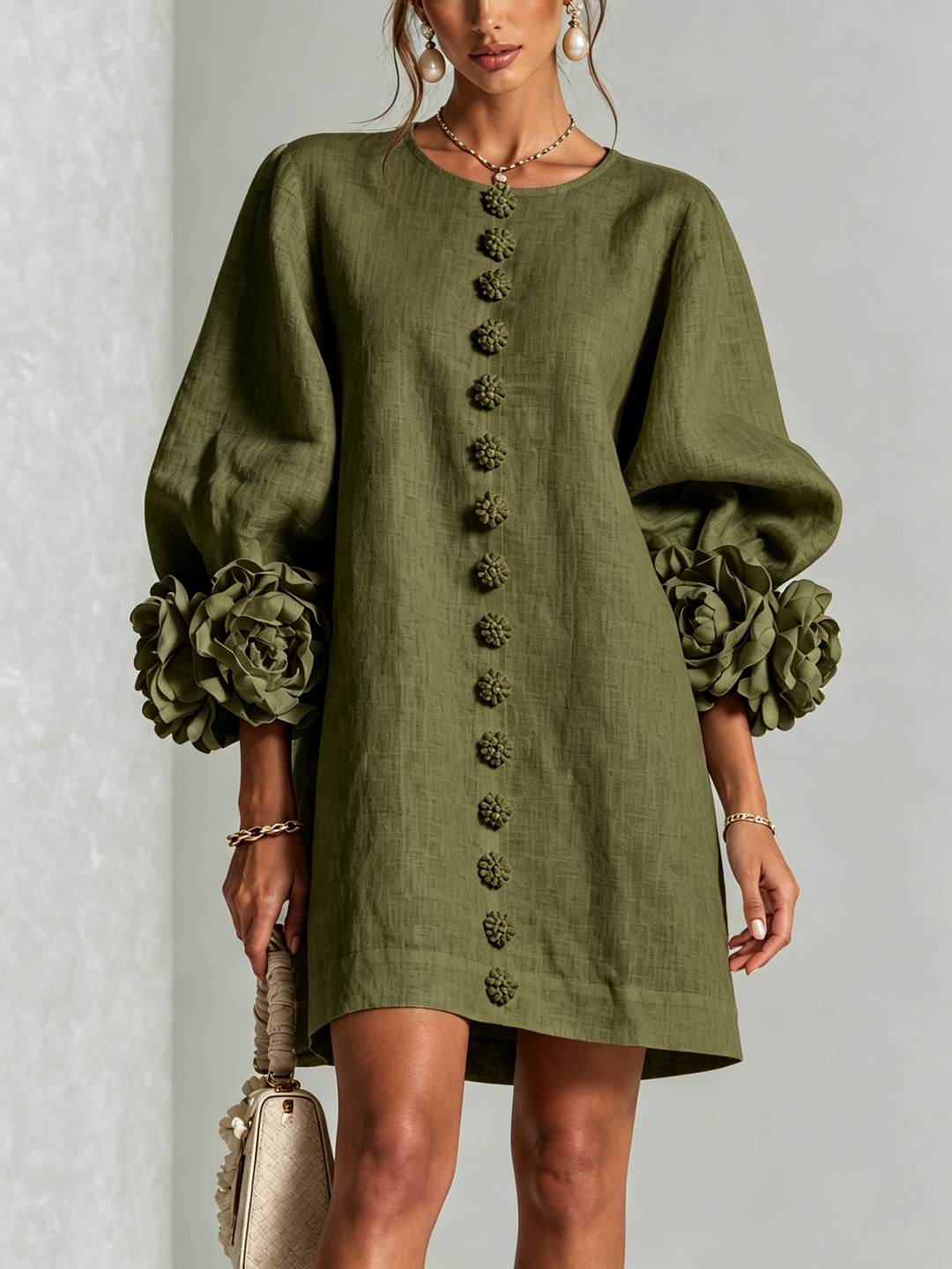 Florence | Floral Button-Down Mini Dress
