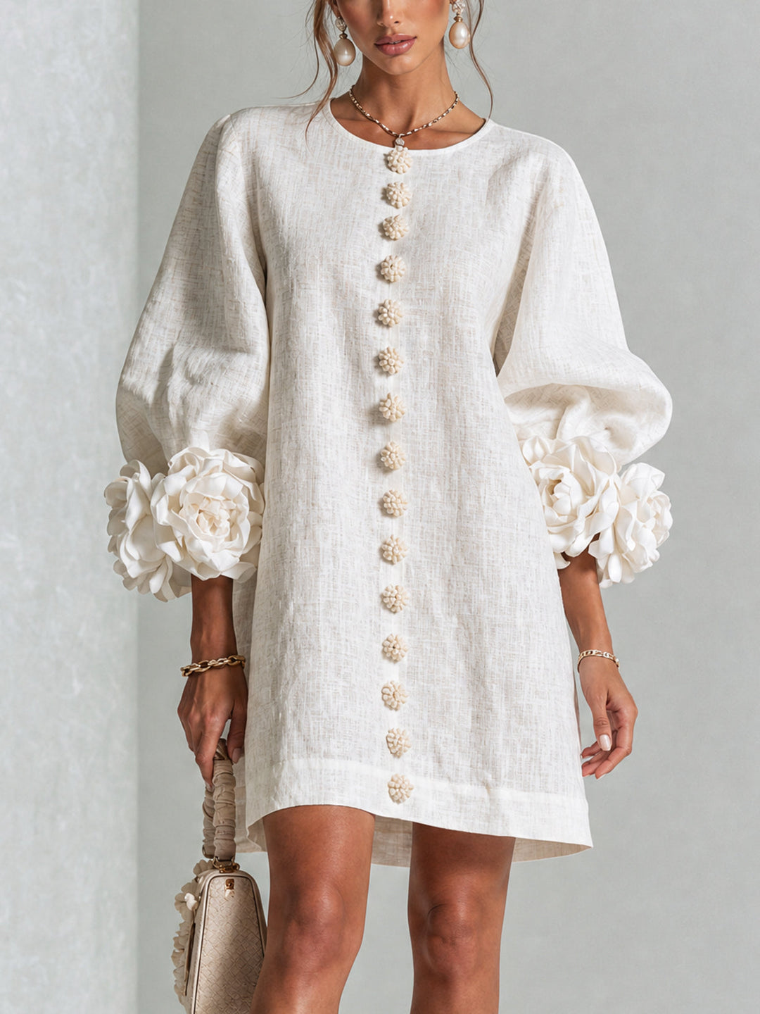 Florence | Floral Button-Down Mini Dress
