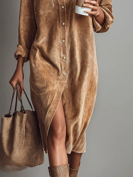 Elise | Soft Corduroy Dress