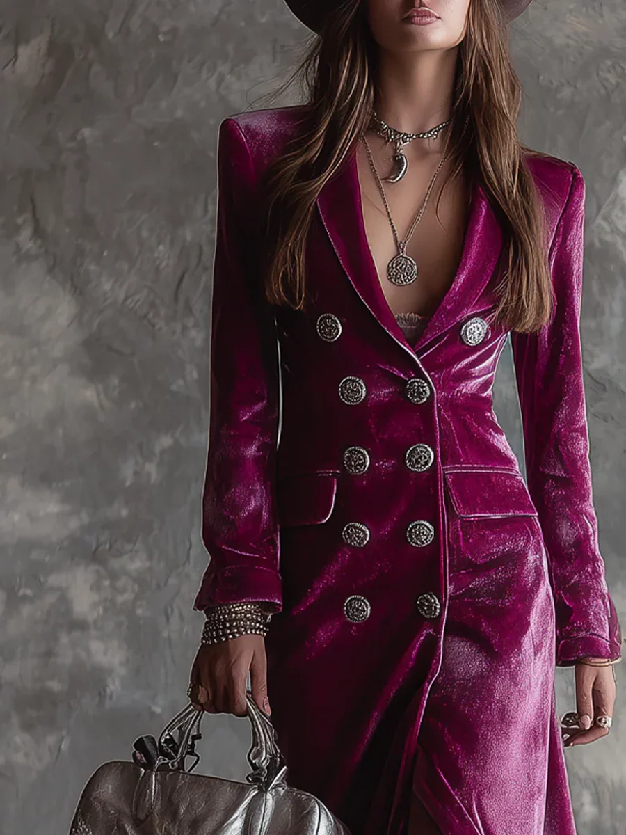 Victoria | Velvet Blazer Dress