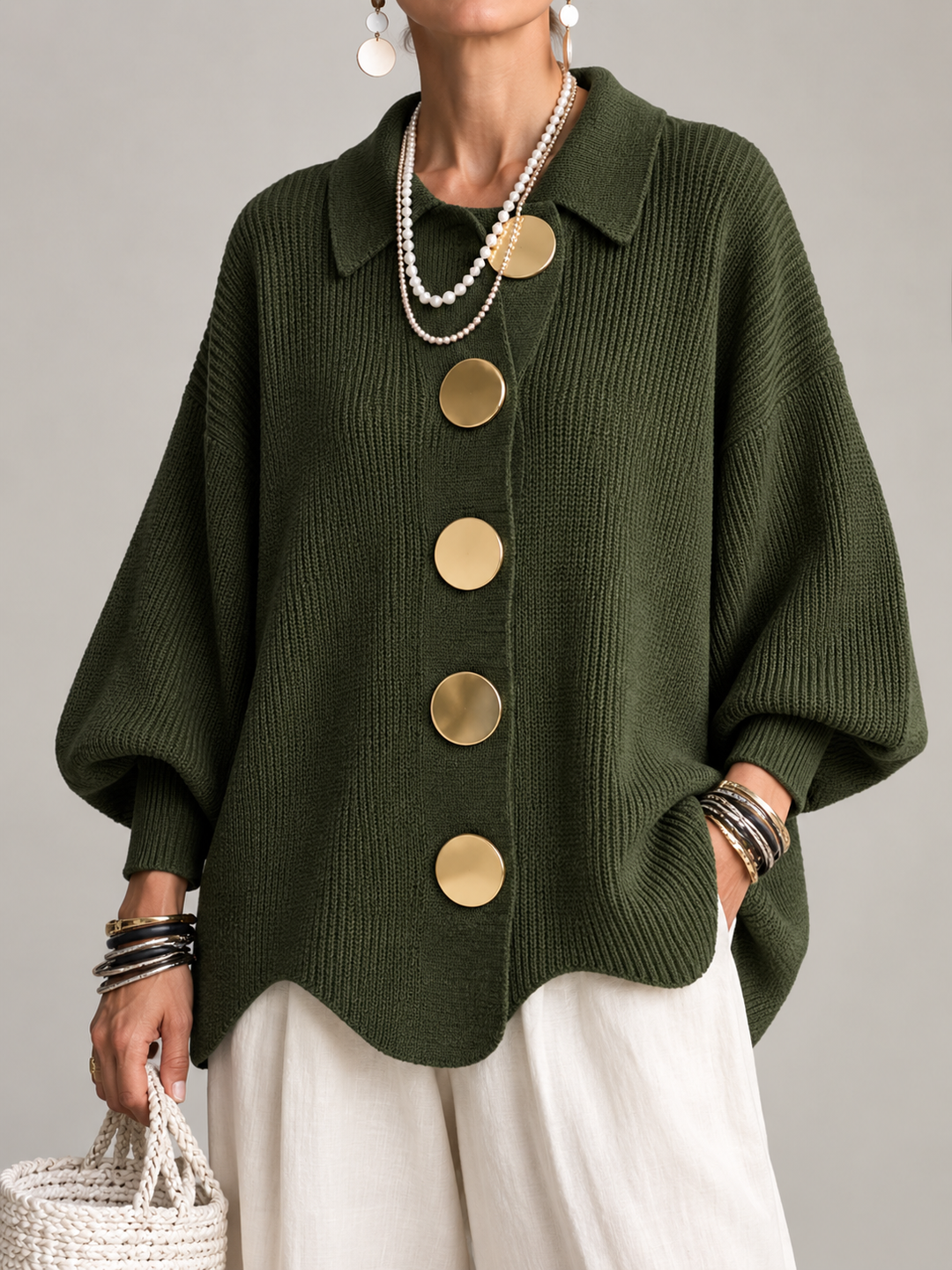 Ardelle | Oversized Collared Cardigan