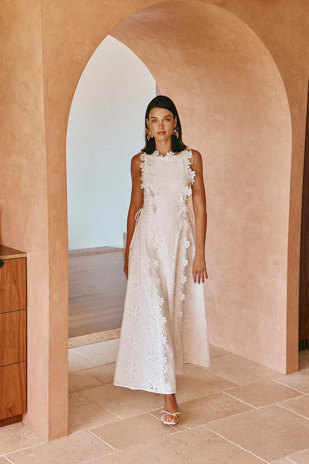 Lucy Floral Embroidered Maxi Dress