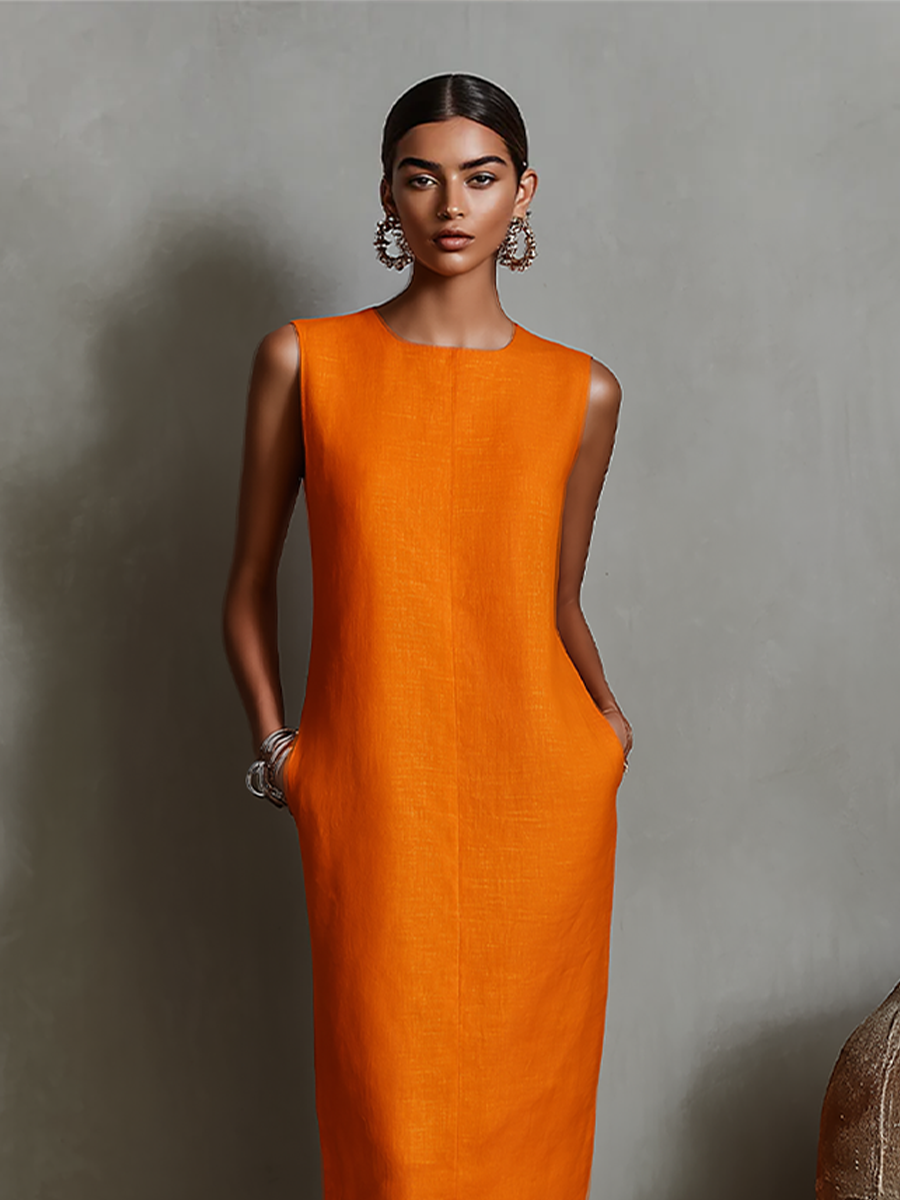 Maureen Midi Dress with pockets