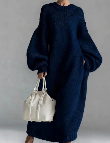 Zelia Elegant Casual Knitted Maxi Dress