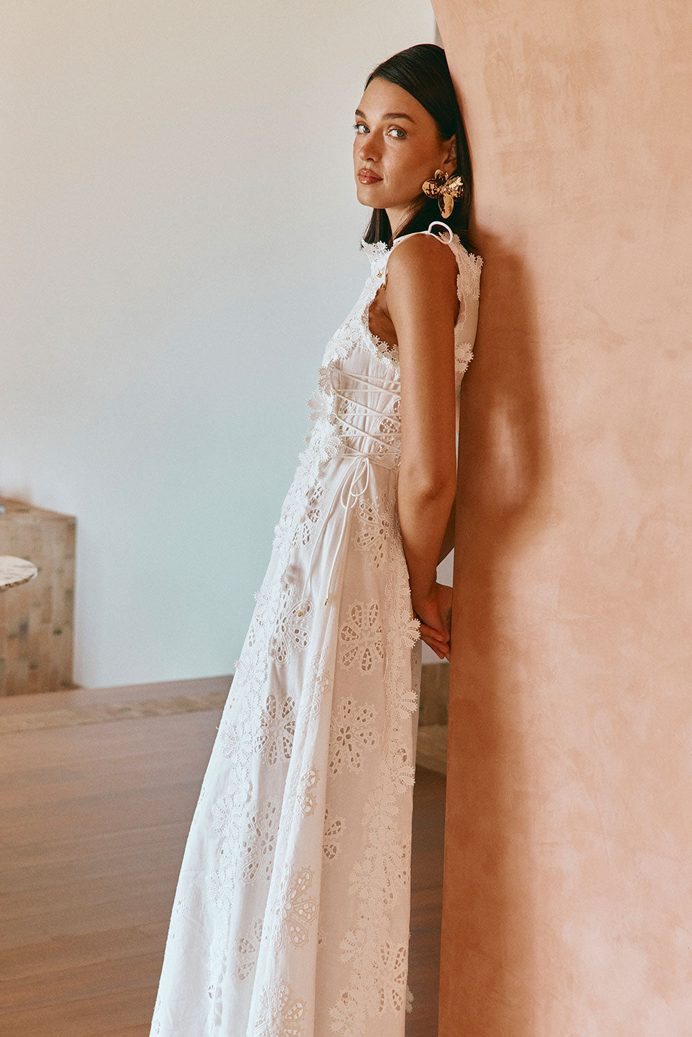 Lucy Floral Embroidered Maxi Dress