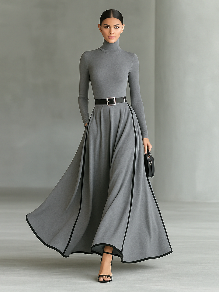 Rachelle Long Sleeve Maxi Dress + Free Belt