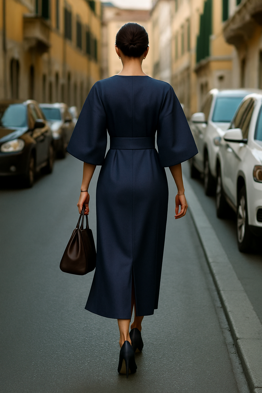 Soraya | Elegant Midi Dress with Wide Sleeves