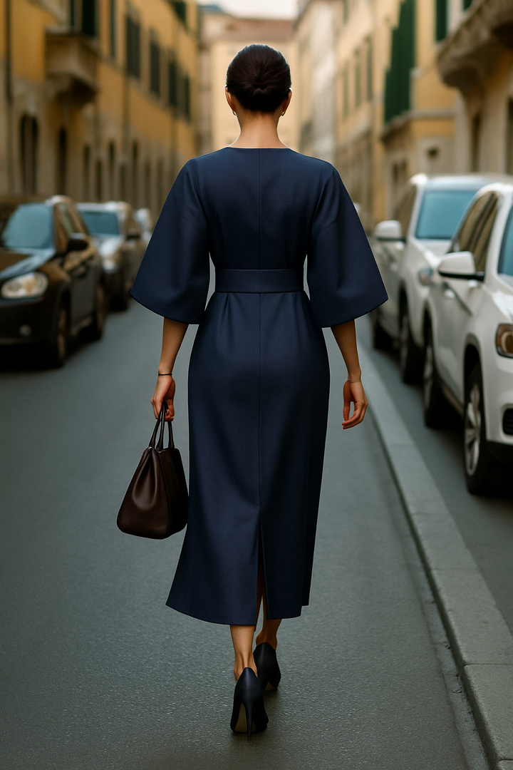 Soraya | Elegant Midi Dress with Wide Sleeves