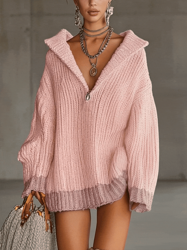 Pink Comfort Knitted Sweater Dress