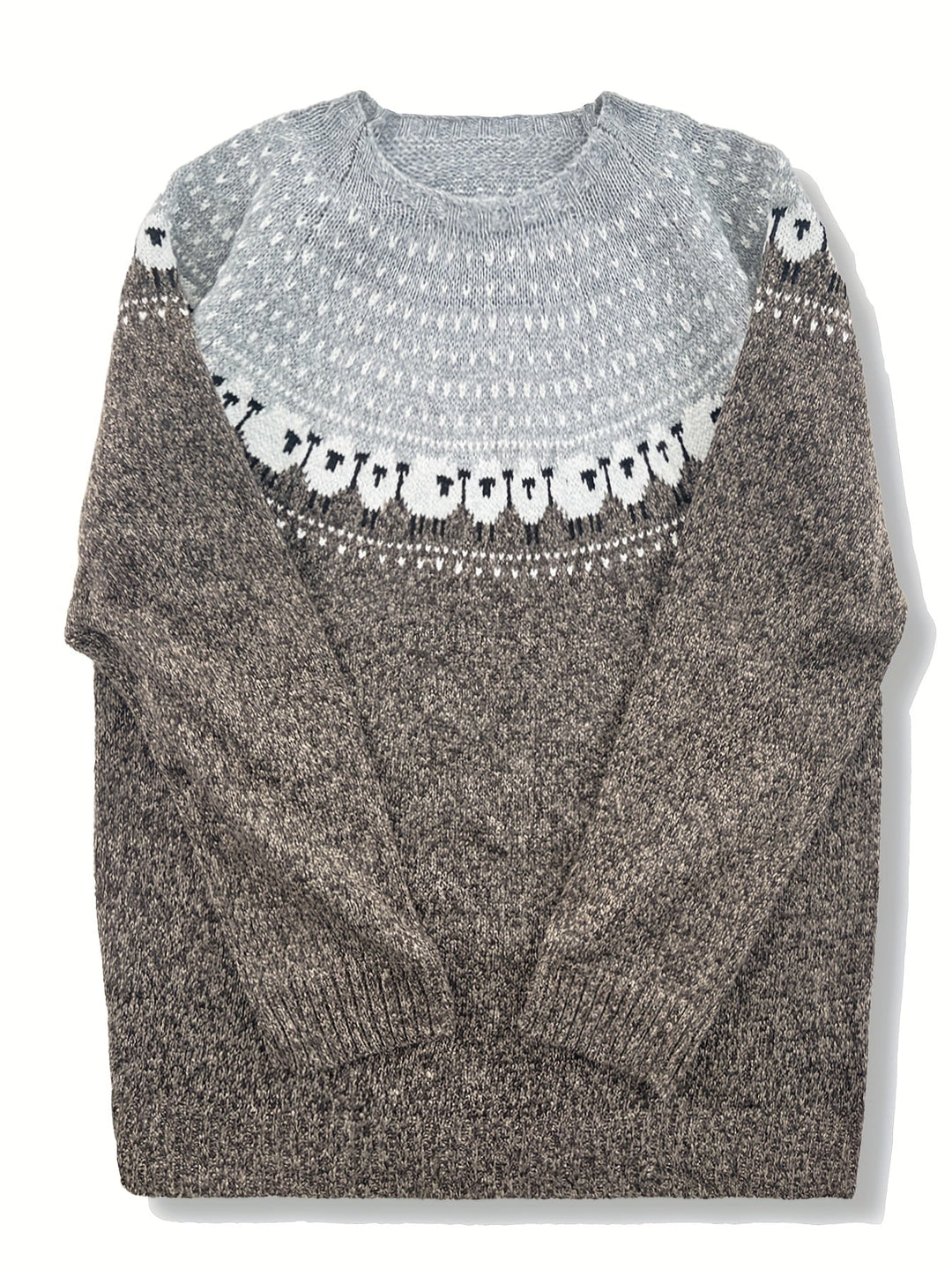 Nordic | Elegant Winter Sweater with Sheep Jacquard Pattern