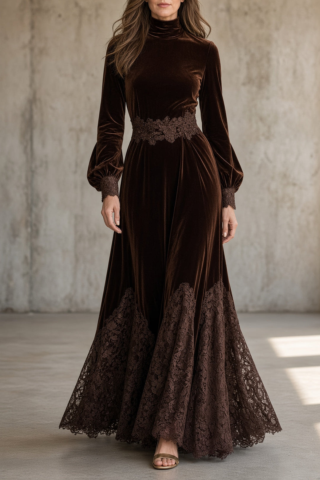 Giselle | Lace-Trimmed Maxi Dress