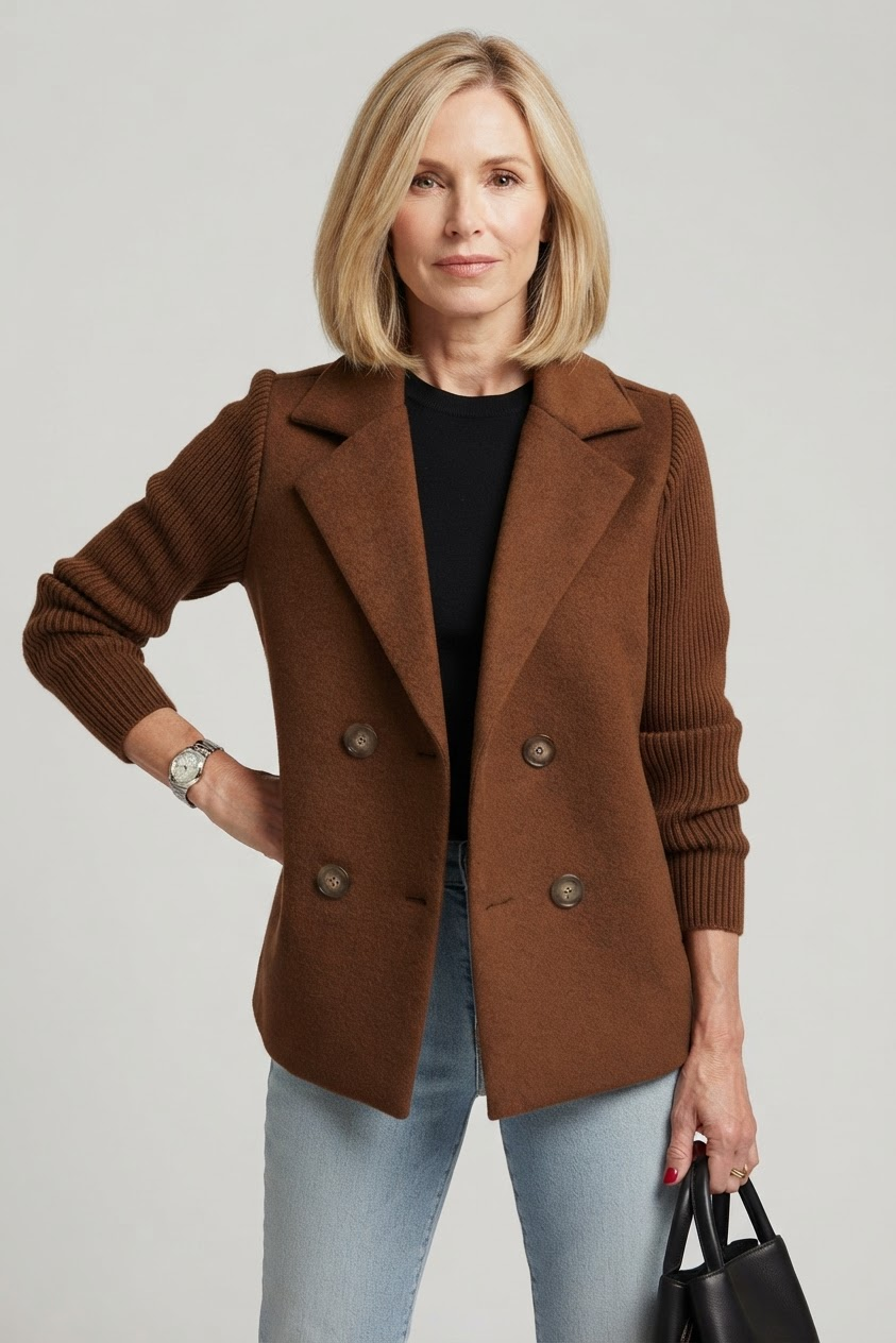 Elegant Double-Breasted Blazer for Women