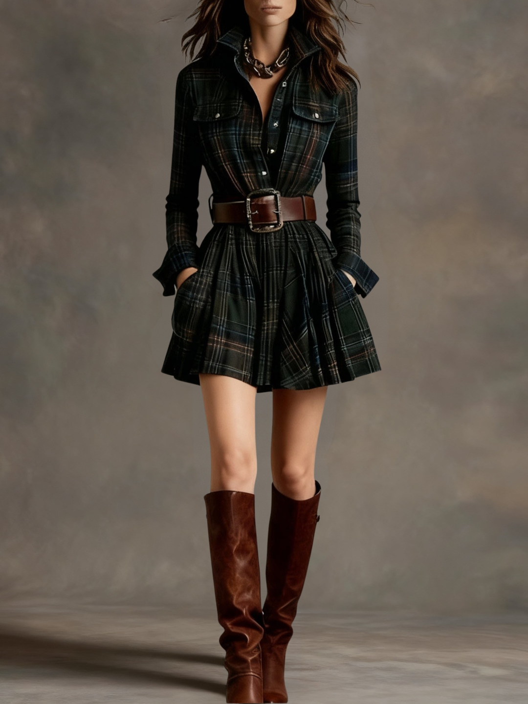 Evonne Vintage Mini Dress + FREE BELT