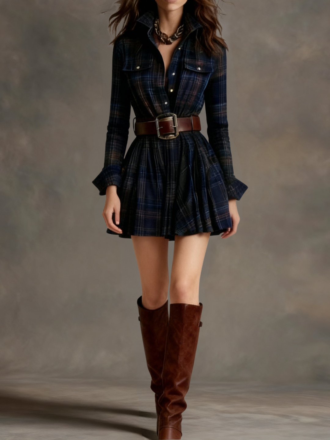 Evonne Vintage Mini Dress + FREE BELT