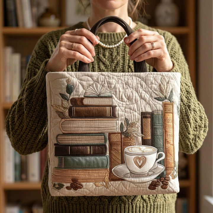 Handmade Bag with Cafe Motif